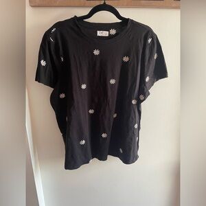 Maurices T-Shirt with Daisy Embroidery